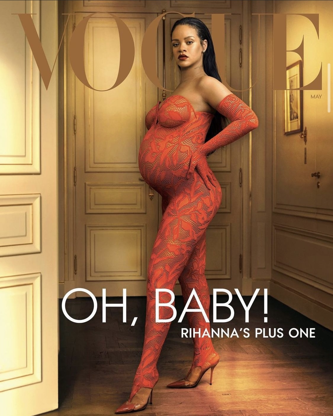 Pregnant Rihanna Baby Bump in Pharrell's Louis Vuitton Menswear Collection