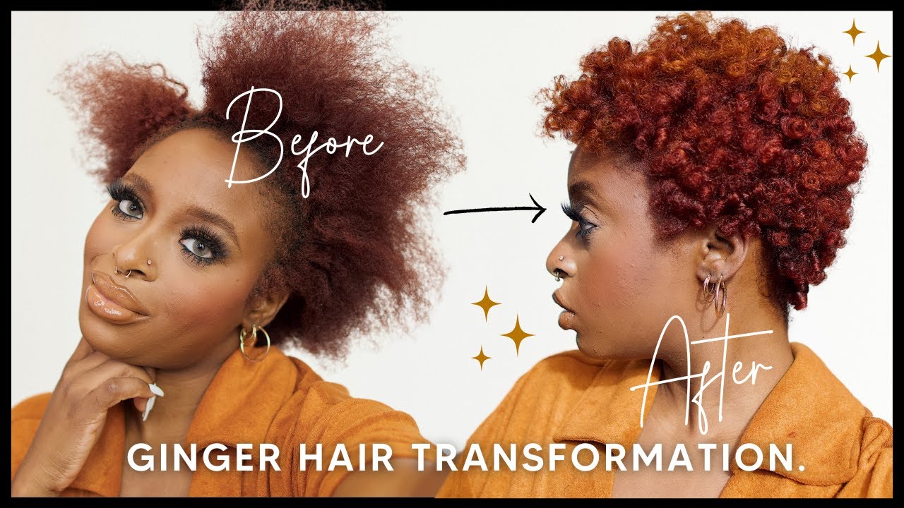 See Ronke Raji Transform Her 4C Natural Hair From Red to Ginger | BellaNaija