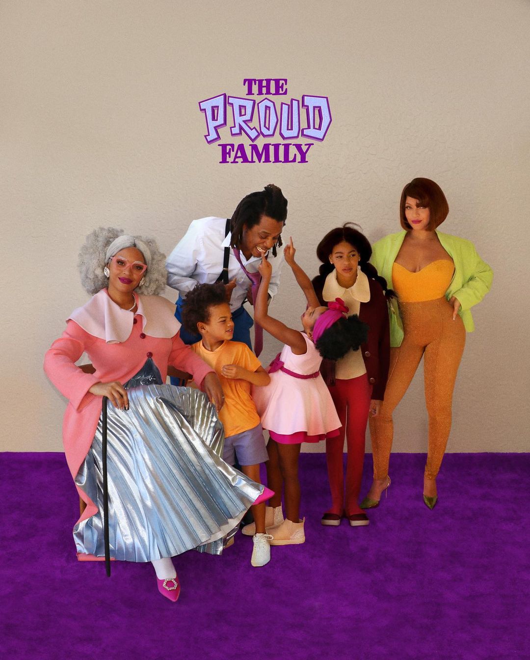 Beyoncé, JAY-Z & the Kids transform into "The Proud Family" for ...
