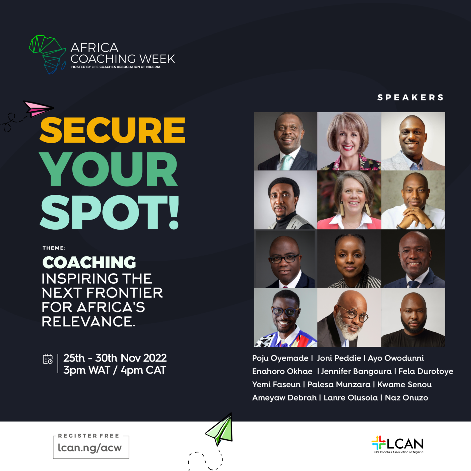 Coaching Week Poju Oyemade, Joni Peddie, Lanre Olusola, and more, Lead the ...