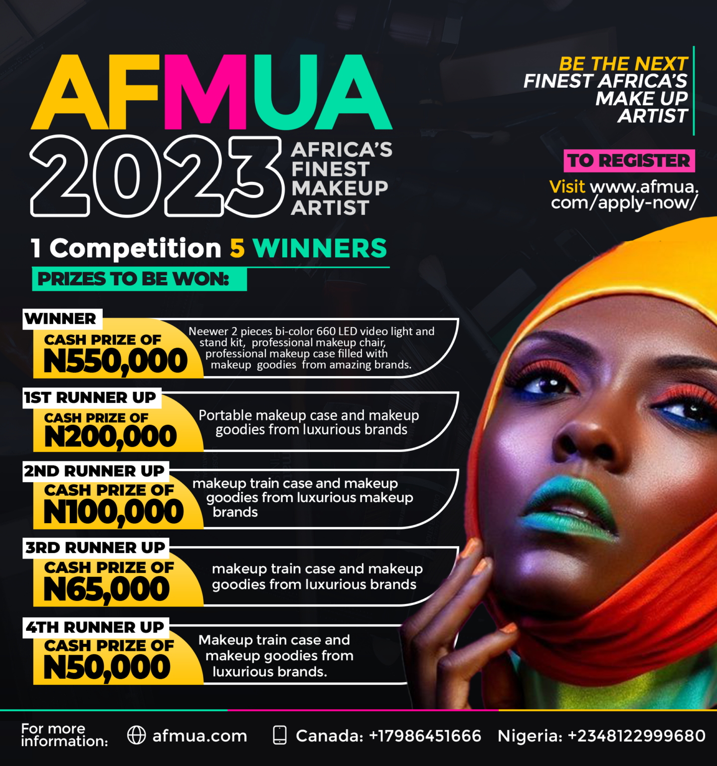 AFMUA 2023 Africa’s Finest Make Up Artist Contest is Here Get the