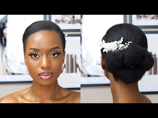 This is How Glory O. Kings Achieves a Stunning Yet Simple 4C Bridal Updo |  BellaNaija