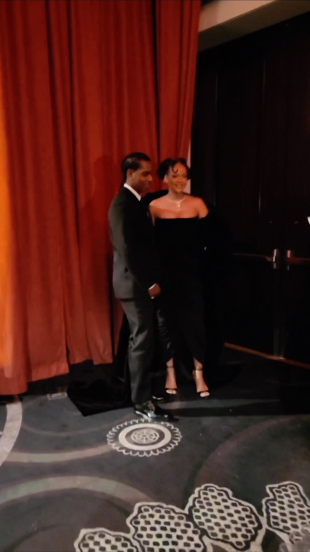 Rihanna and A$AP Rocky at 2023 Golden Globes