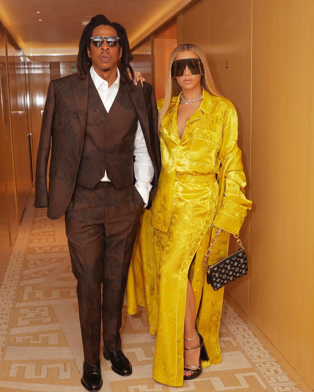 Beyoncé, Jay-Z, Rihanna, A$AP Rocky Made a Fashionable Statement at  Pharrell Williams' First Louis Vuitton Show