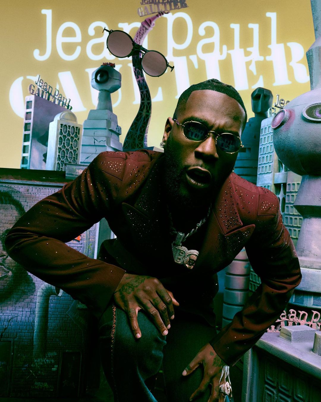 For The 1st Time, Burna Boy Launches Iconic Jean Paul Gaultier Re-edition Sunglasses Today - Vimarsana News