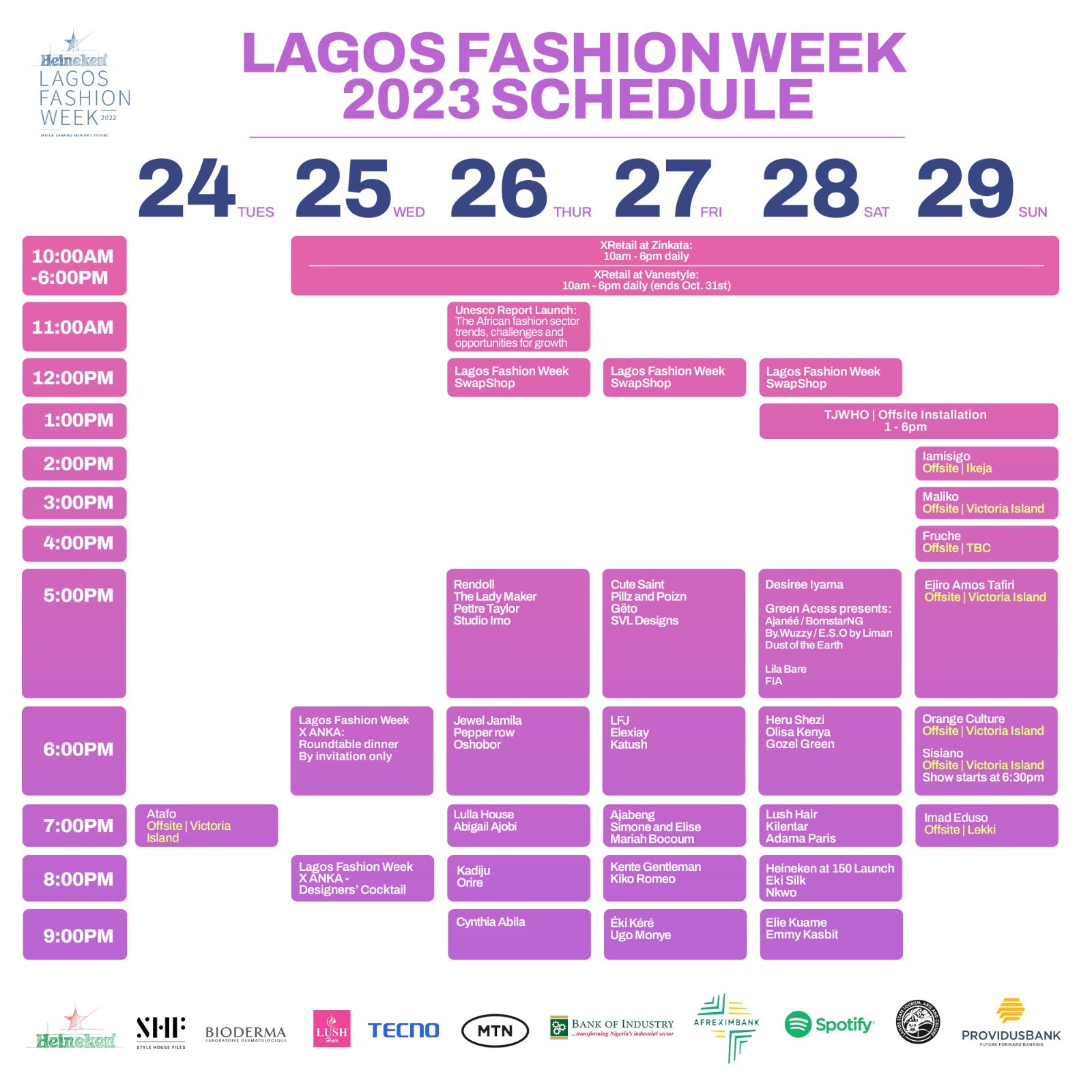 1 Day to Go! See the Lagos Fashion Week 2023 Schedule - Vimarsana News
