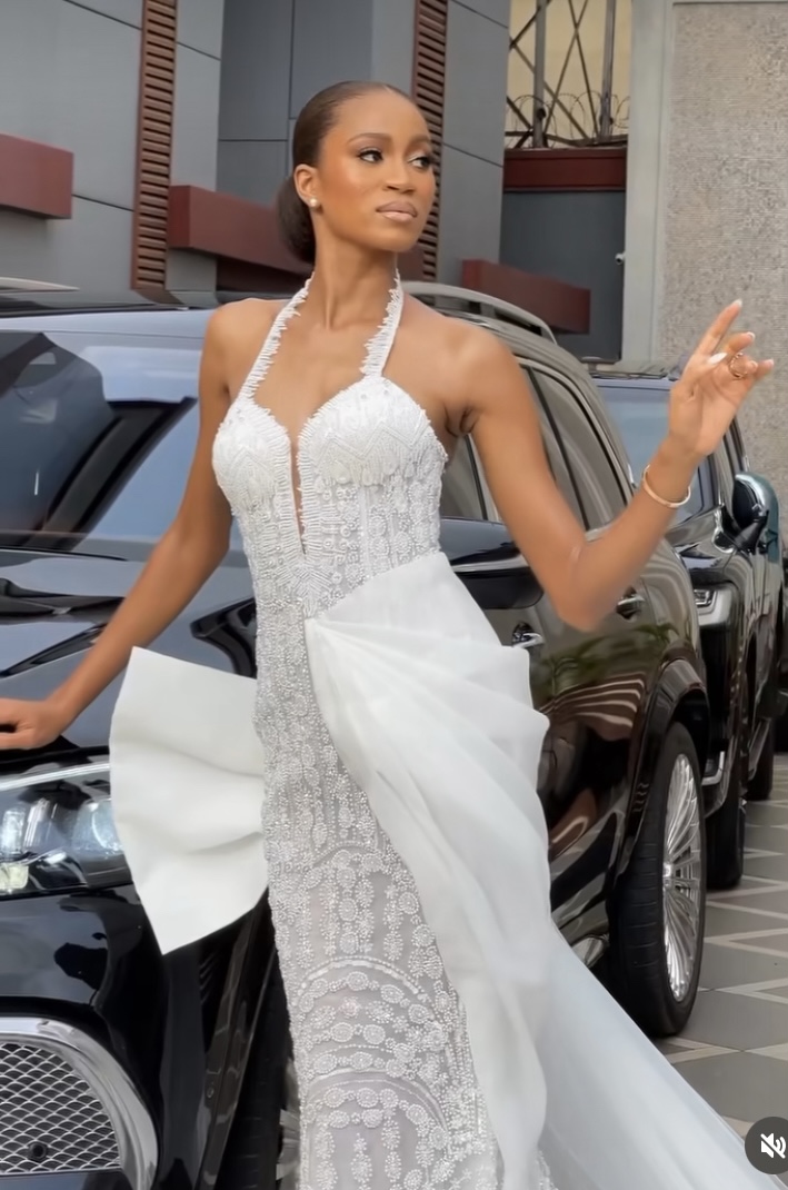 A Moment Please for Beauty Queen Mitchel Ihezue’s Elegant Wedding Dresses