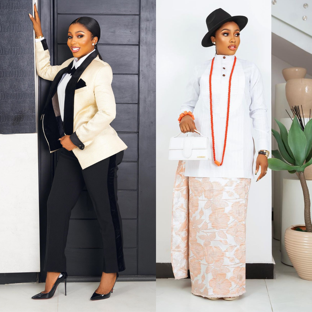Mercy Eke Was The Most Dapper GroomsWoman At Omashola Kola Oburoh’s Wedding Ceremony