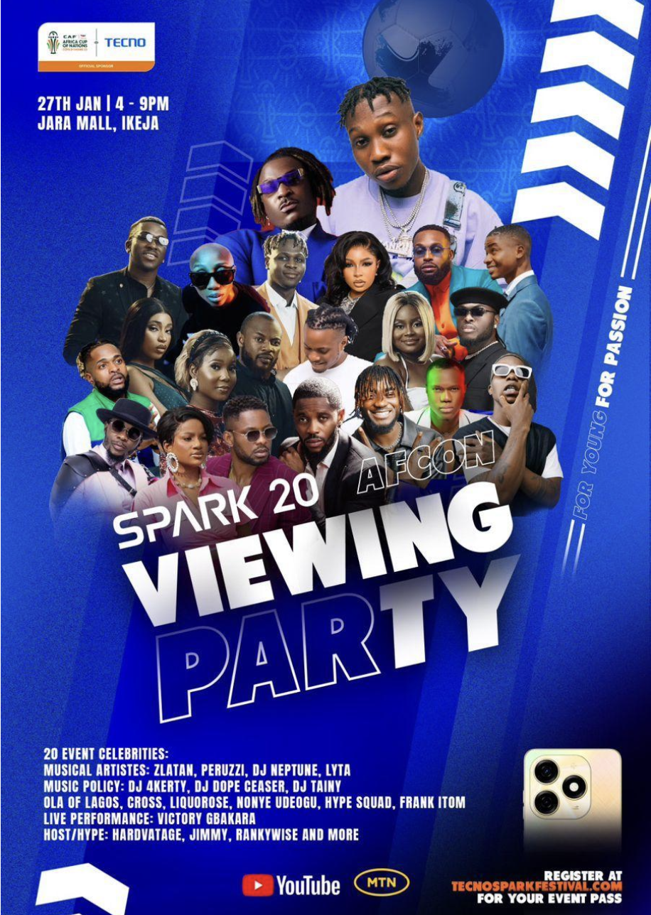 Experience the TECNO’s SPARK 20 AFCON Watch Party – Your Ticket to Real-Time Football Bliss