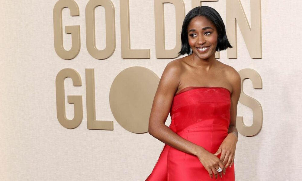 ayo edebiri golden globes dress Ayo Edebiri Stuns at the 2026 Golden Globes