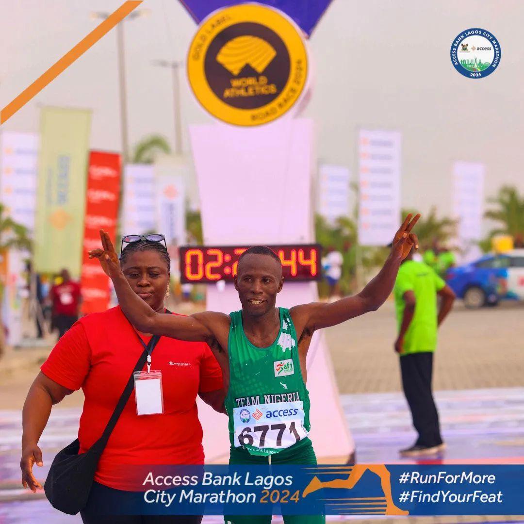 #LagosCityMarathon2024: Shehu Muazu is the First Nigerian to Finish the Marathon