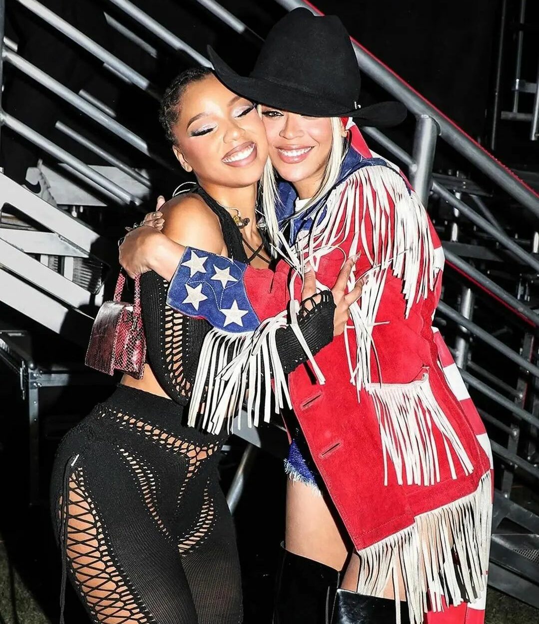 Beyonce Spotted Rocking a Custom ‘Made in Senegal’ Handbag to Chloe Bailey’s Coachella Set