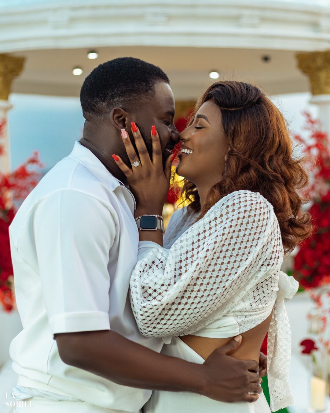 She Said Yes! Check Out The Lovely Photos From Ify & Amara’s Romantic Beach Proposal