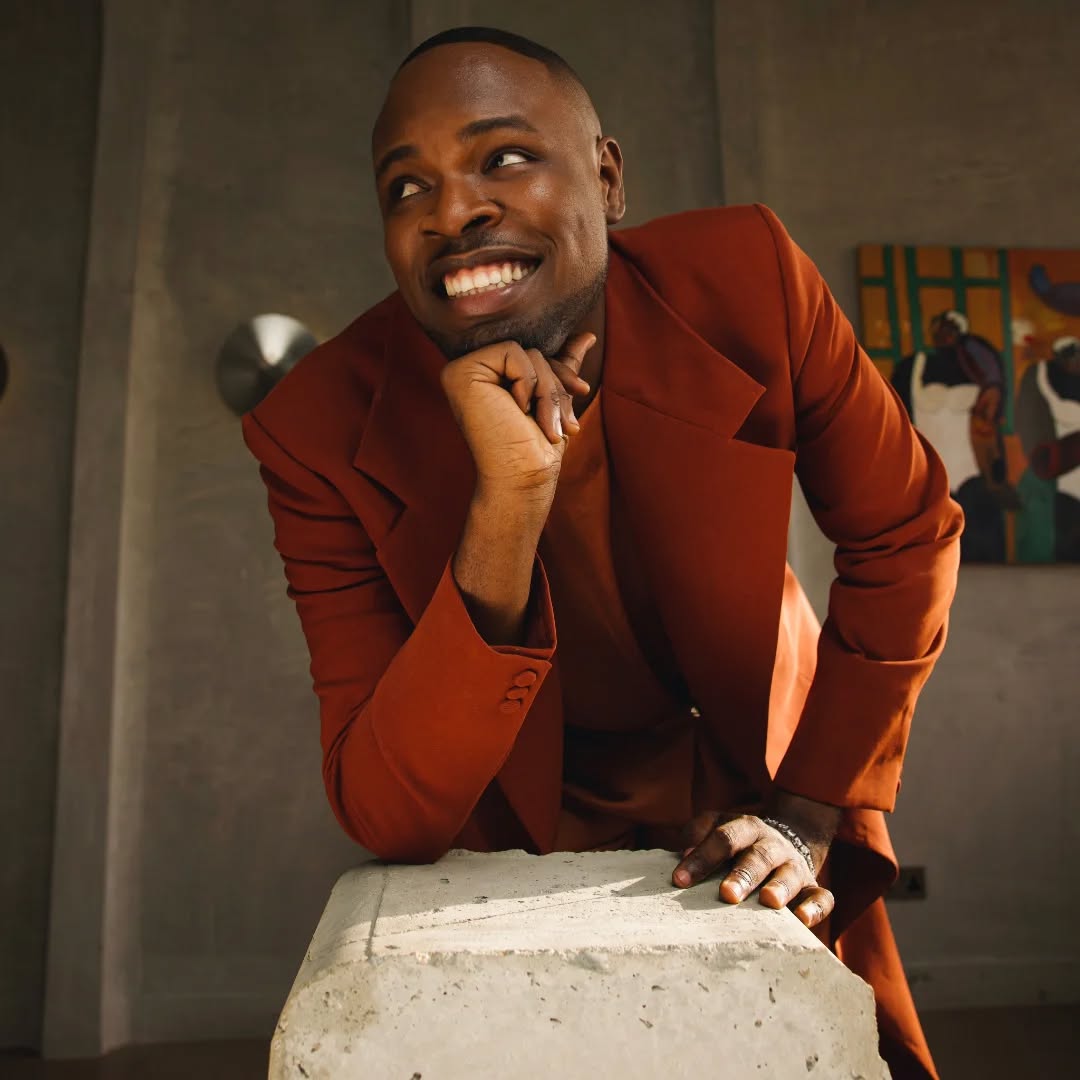 Chude Jideonwo Celebrates 25 Years in Media in a Cool Orange-Themed Photoshoot