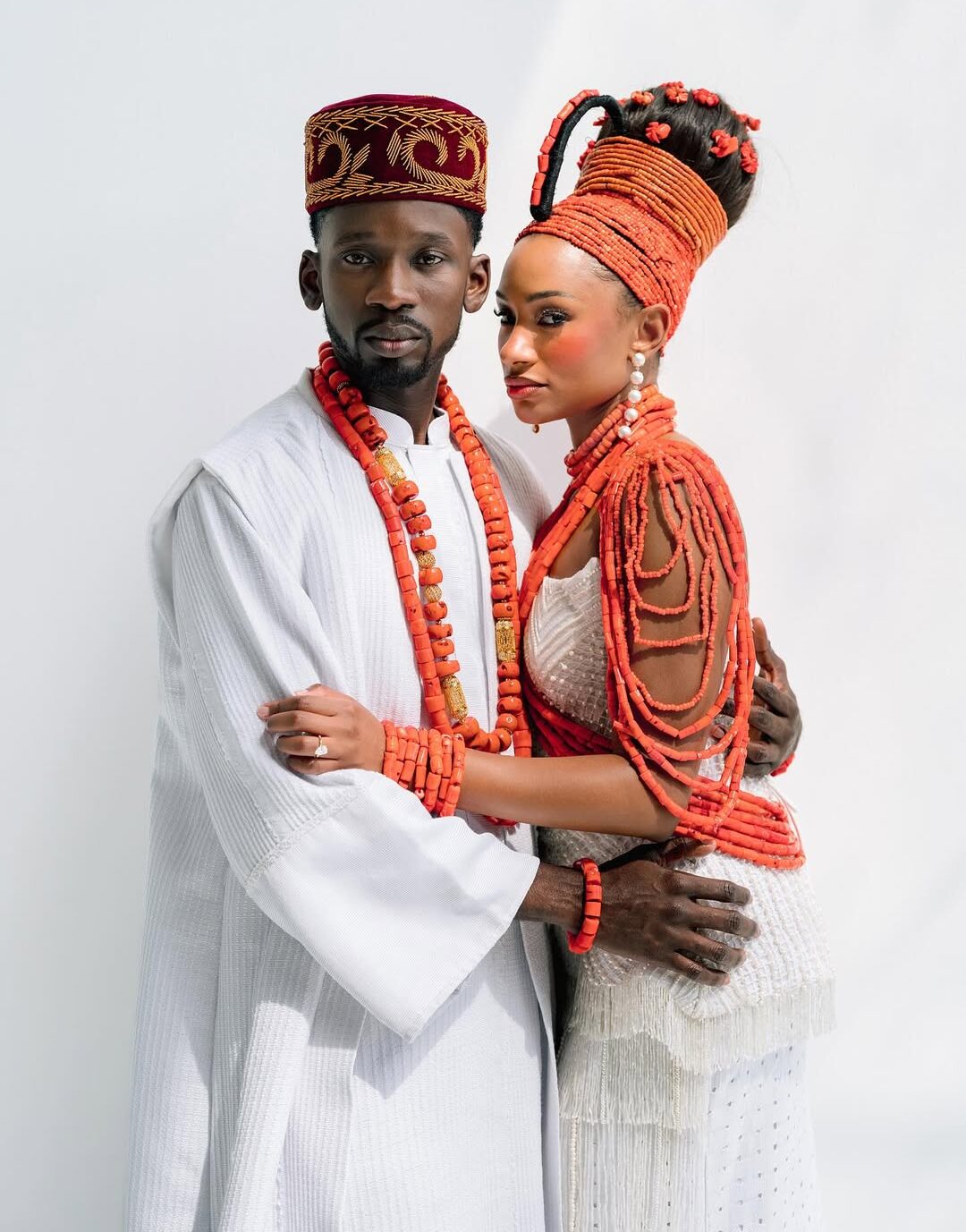 Temi Otedola & Mr Eazi Honour Ifeoma Ajibade With Sentimental Wedding Looks by Lisa Folawiyo