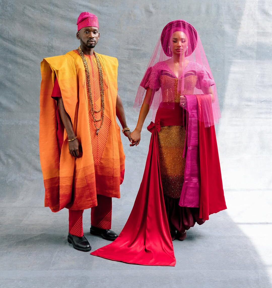 Lisa Folawiyo Captured Sunset Perfection in Temi Otedola & Mr Eazi’s Traditional Wedding Looks