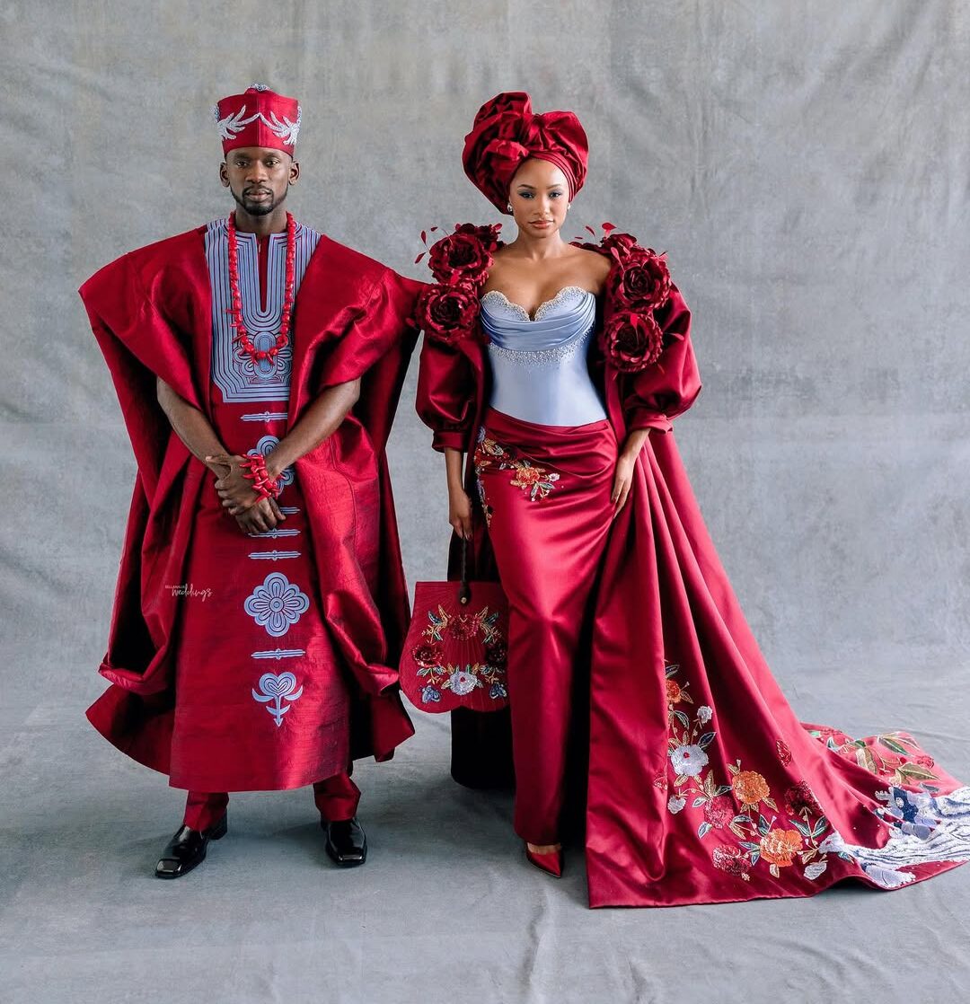 Temi Otedola & Mr Eazi’s Traditional Wedding Looks Are a Masterpiece of Couture and Culture
