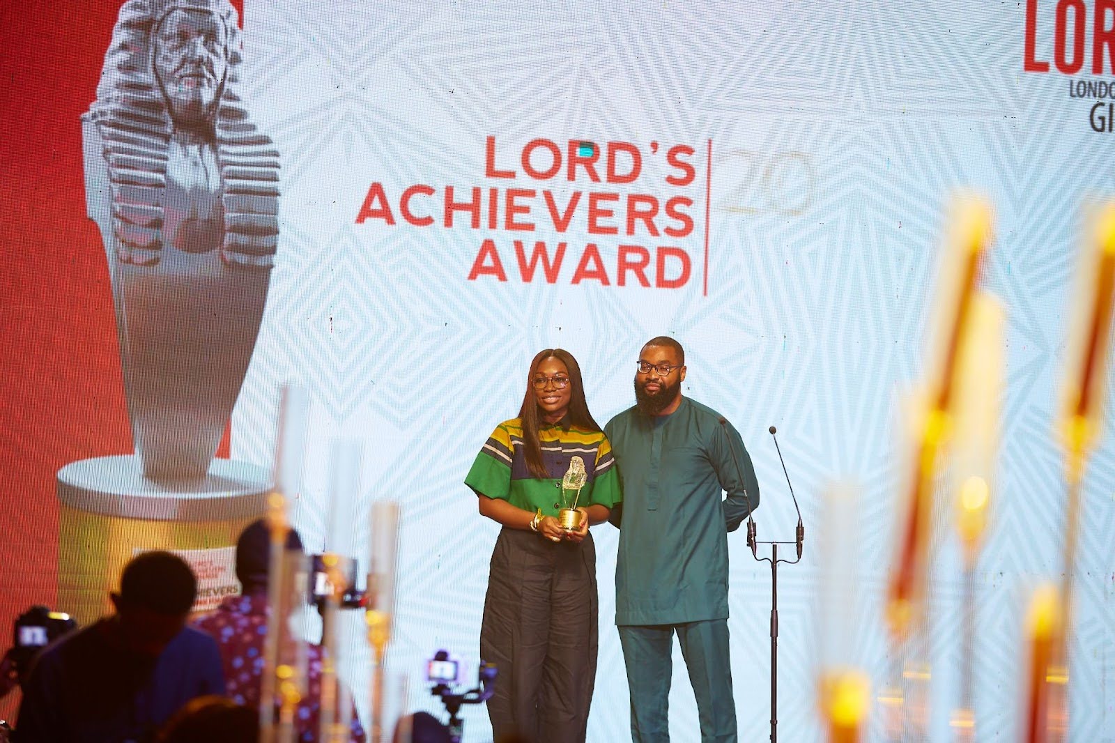 Debbie Larry-Izamoje receiving award