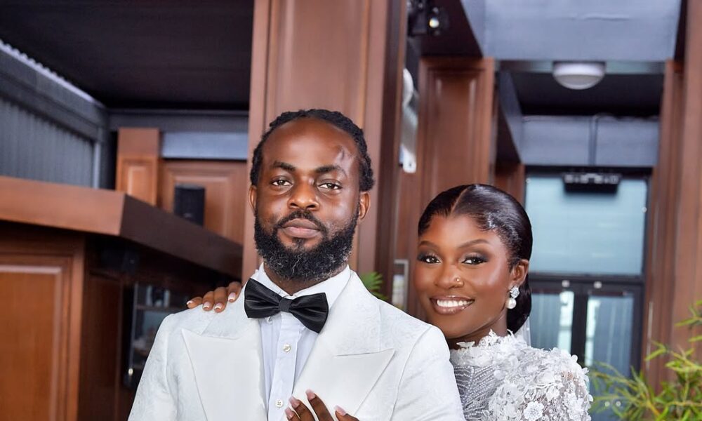 Fairytale Nuptials: Blessing Isaac & Michael Kpoudosu's White Wedding Delight!
