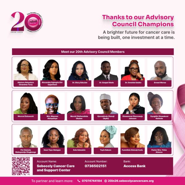 Two Decades Strong: Sebeccly Cancer Care Introduces Its New Advisory Council