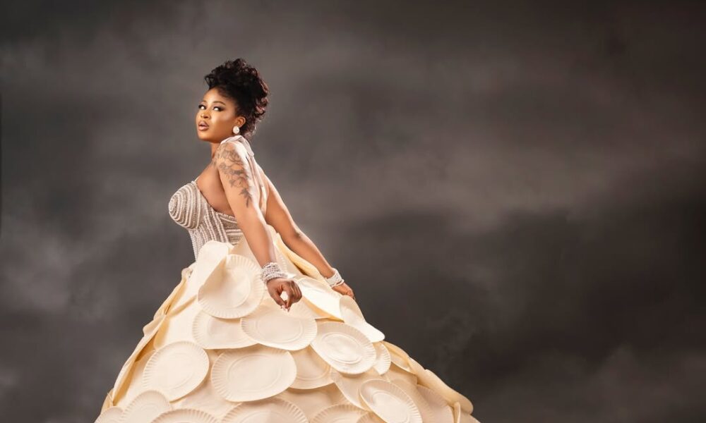 BBNaija Star Imisi Stuns with Unforgettable Plastic Plate Gown for Her Birthday!
