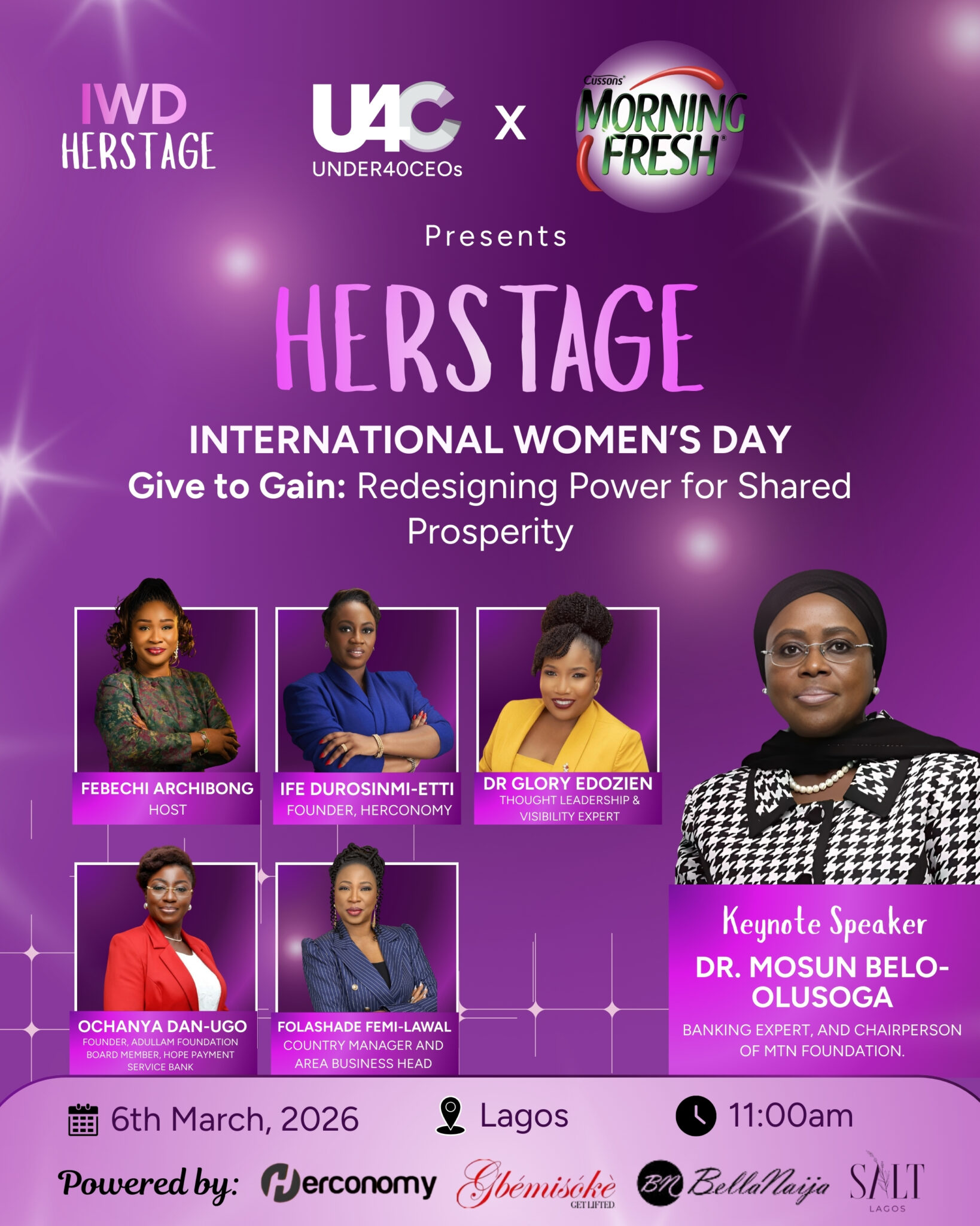 BellaNaija Partners Under 40 CEOs for HerStage 2026: IWD Event ...