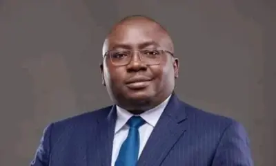 Official portrait of Adebayo Adelabu, the Nigerian Minister of Power, in a blue pinstripe suit.
