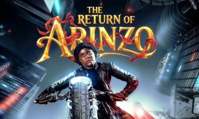 Iyabo Ojo as Arinzo riding a motorcycle in an action-themed movie poster for The Return of Arinzo.