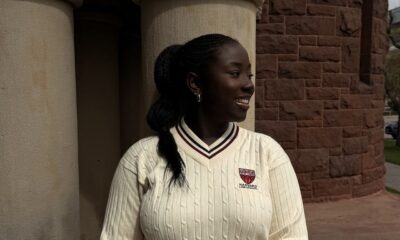 Ifeanyi Ruth Umunna posing inside the historic Memorial Hall at Harvard University during her transition to legal studies.