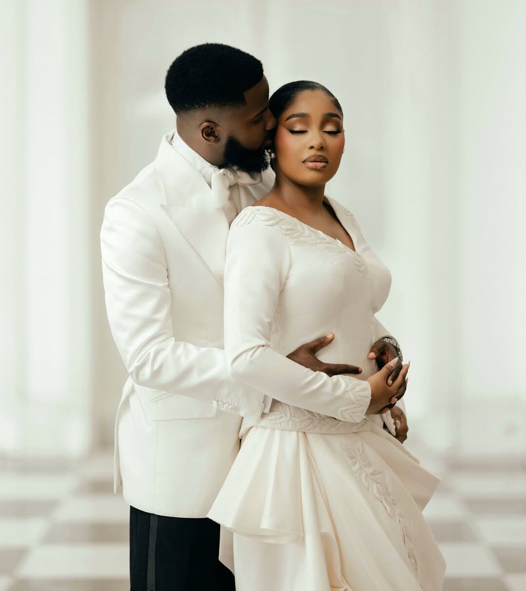 Akin Faminu & Kiky Festus Say “I Do” in an Elegant Ivory Civil Ceremony