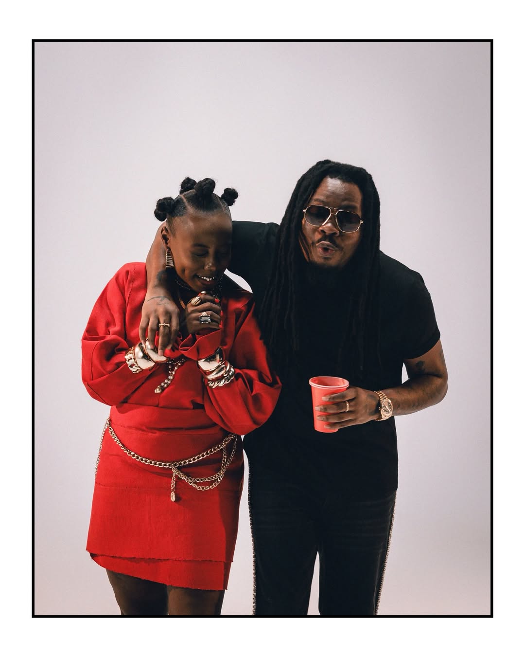 Olamide and Teni Behind-the-Scenes Still from "Zion" Video