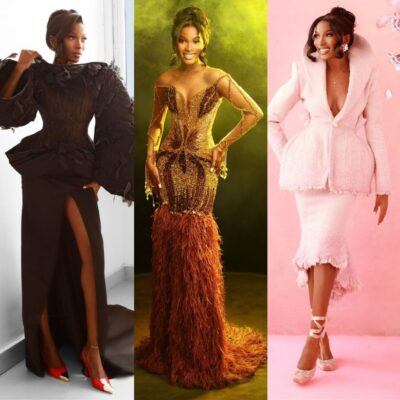 Jemima Osunde in three custom birthday looks by Sevon Dejana and DashyBrins, styled by The Style Pundit, photographed by Aham Ibeleme for her 30th birthday shoot
