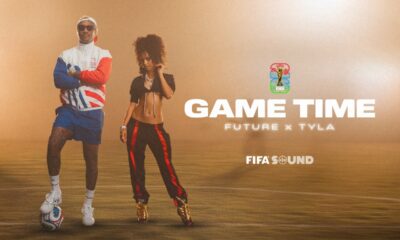 Official promotional artwork for Future and Tyla’s FIFA World Cup 2026 anthem "Game Time," produced by Cirkut.