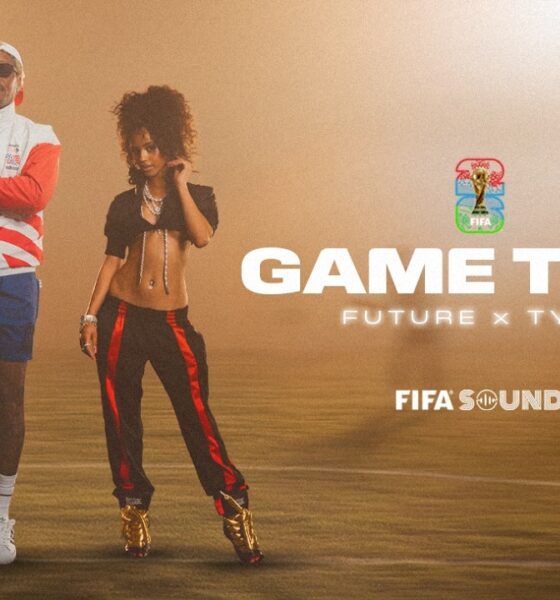 Official promotional artwork for Future and Tyla’s FIFA World Cup 2026 anthem "Game Time," produced by Cirkut.