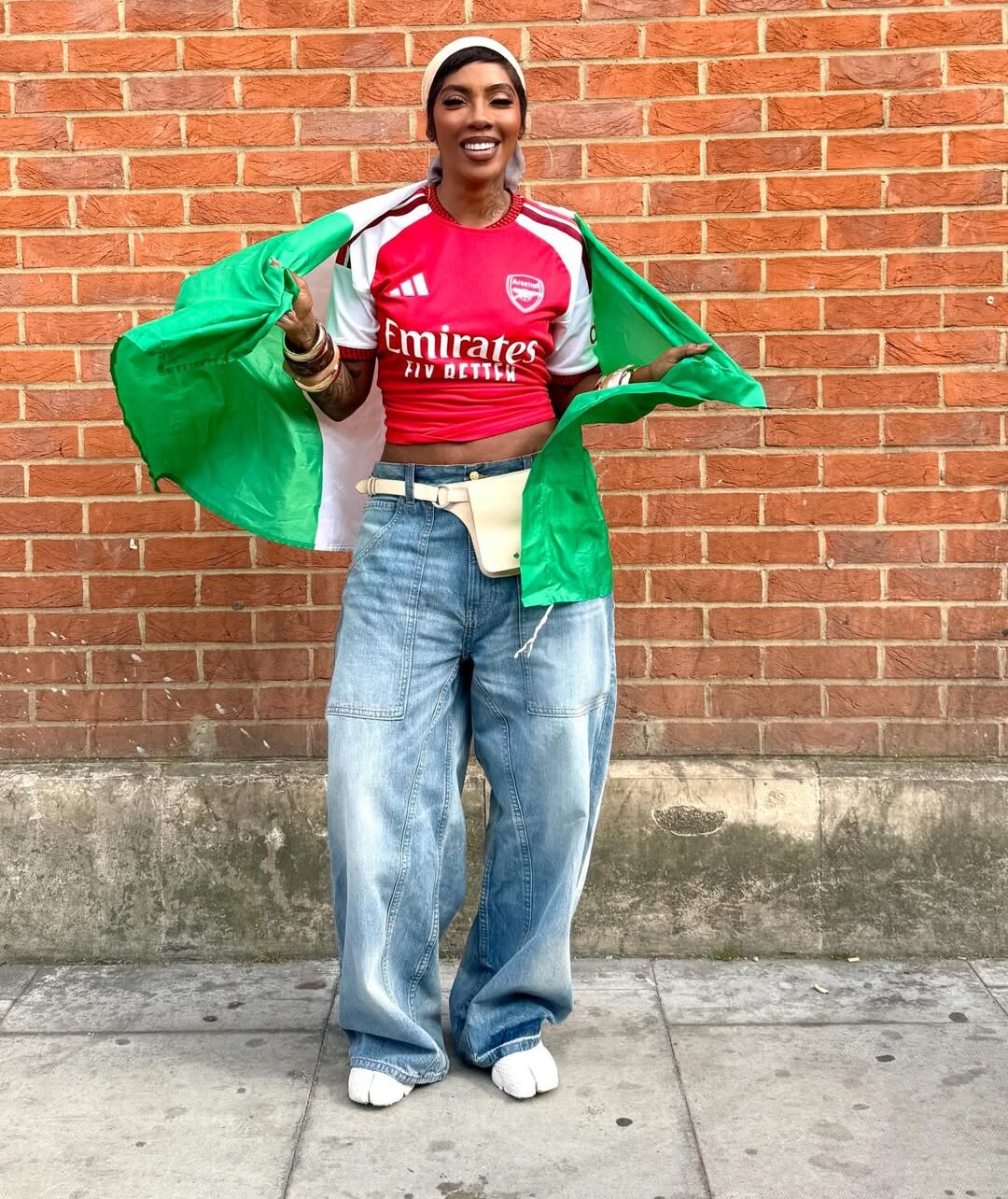 Tiwa Savage Brought Nigerian Pride to Arsenal’s Trophy Parade in London