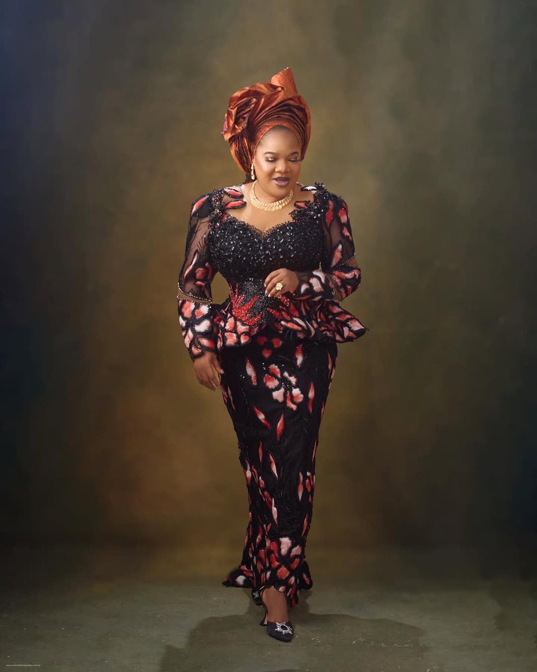 Toyin Abraham Just Gave Us a Black Lace Owambe Loo