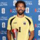 Cabo Verde goalkeeper Vozinha holding his official FIFA World Cup Man of the Match trophy in front of a blue sponsor backdrop.