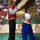Tyla and Future performing their official song Game Time together on stage at the 2026 FIFA World Cup opening ceremony in Los Angeles.