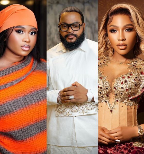 Past Big Brother Naija winners Imisi Ayanwale, Whitemoney Onou, and Mercy Eke.