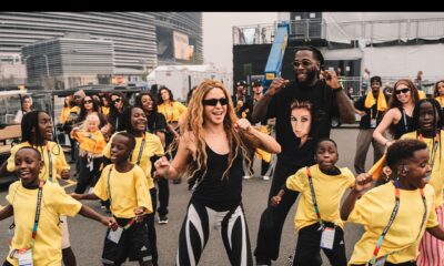 Shakira and Burna Boy linking up ahead of the 2026 FIFA World Cup Final Halftime Show