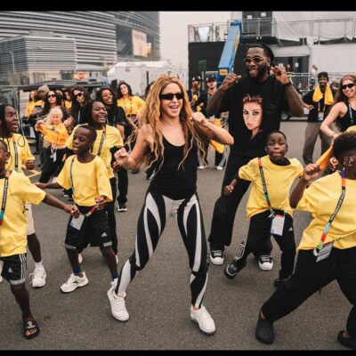 Shakira and Burna Boy linking up ahead of the 2026 FIFA World Cup Final Halftime Show