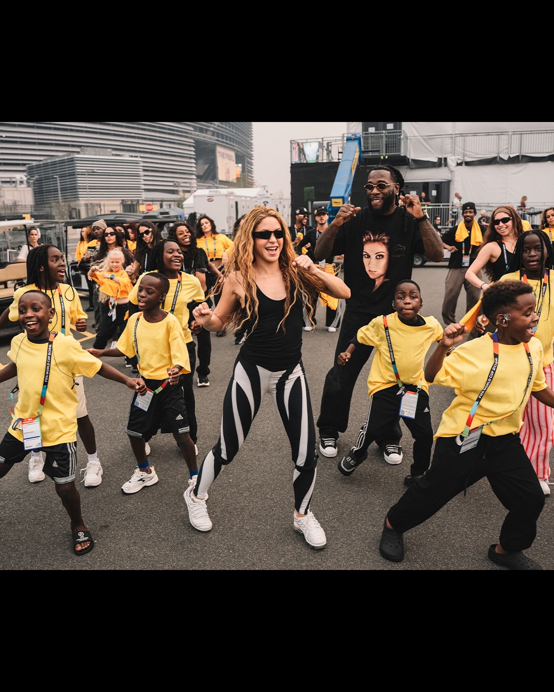 Shakira and Burna Boy linking up ahead of the 2026 FIFA World Cup Final Halftime Show