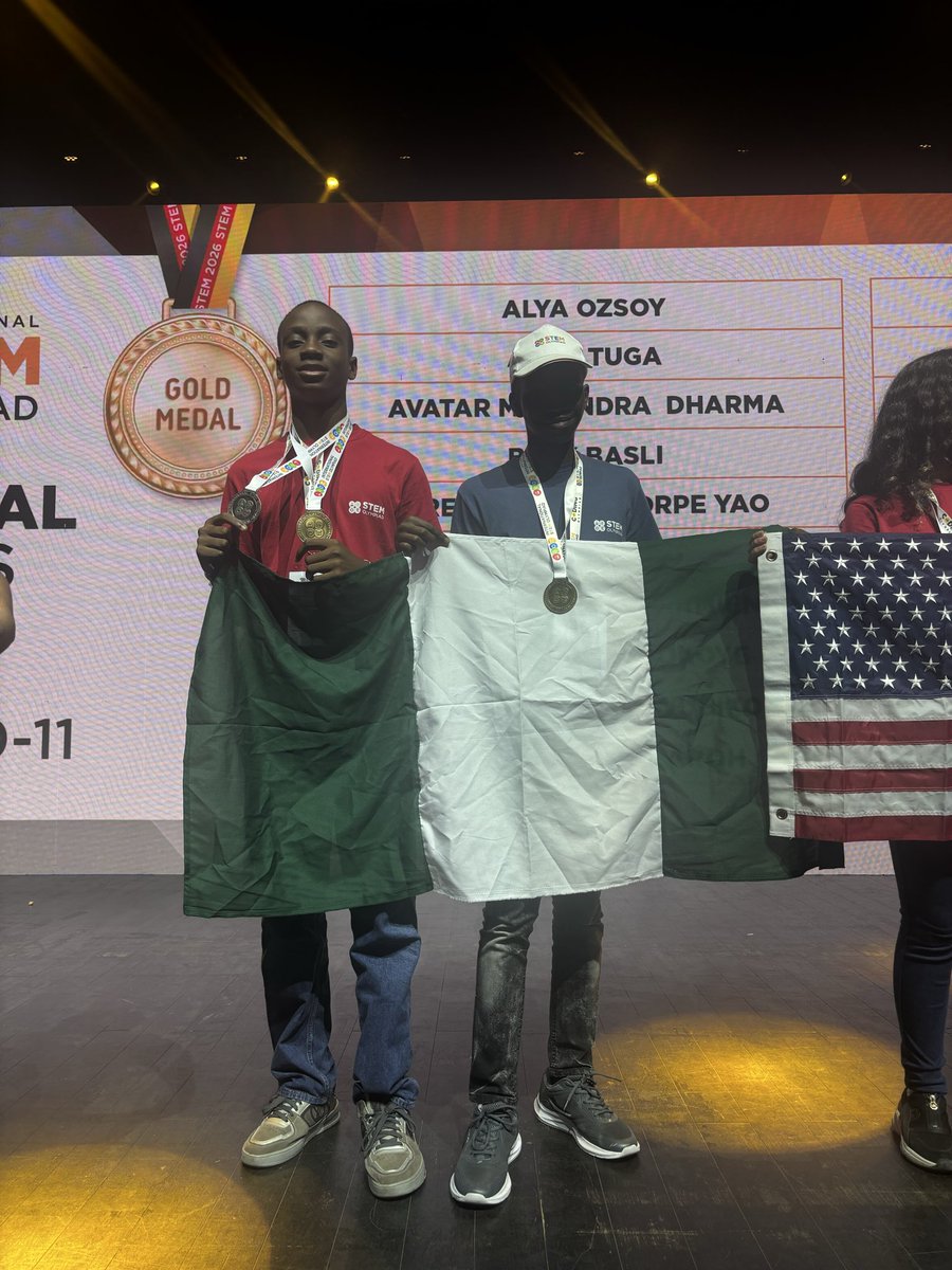 Nigeria’s Three Young STEM Stars Win Gold at the 2026 International STEM Olympiad in Rome