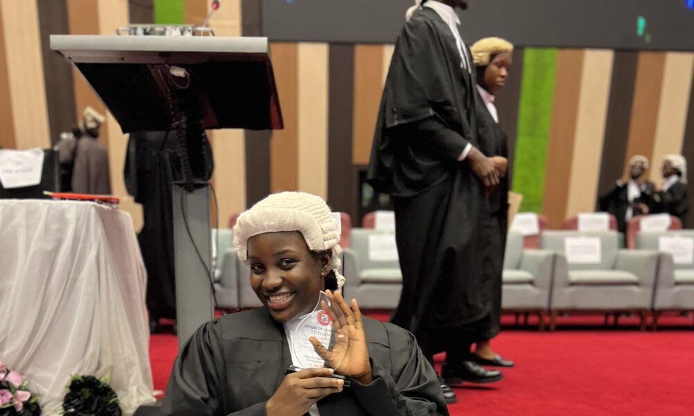 Rising Star: Loren Adetutu Gomez Shines as Top Female Graduate at Nigerian Law School
