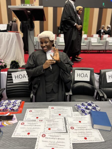 How Loren Adetutu Gomez Graduated as One of the Best Graduating Female Students at the Nigerian Law School