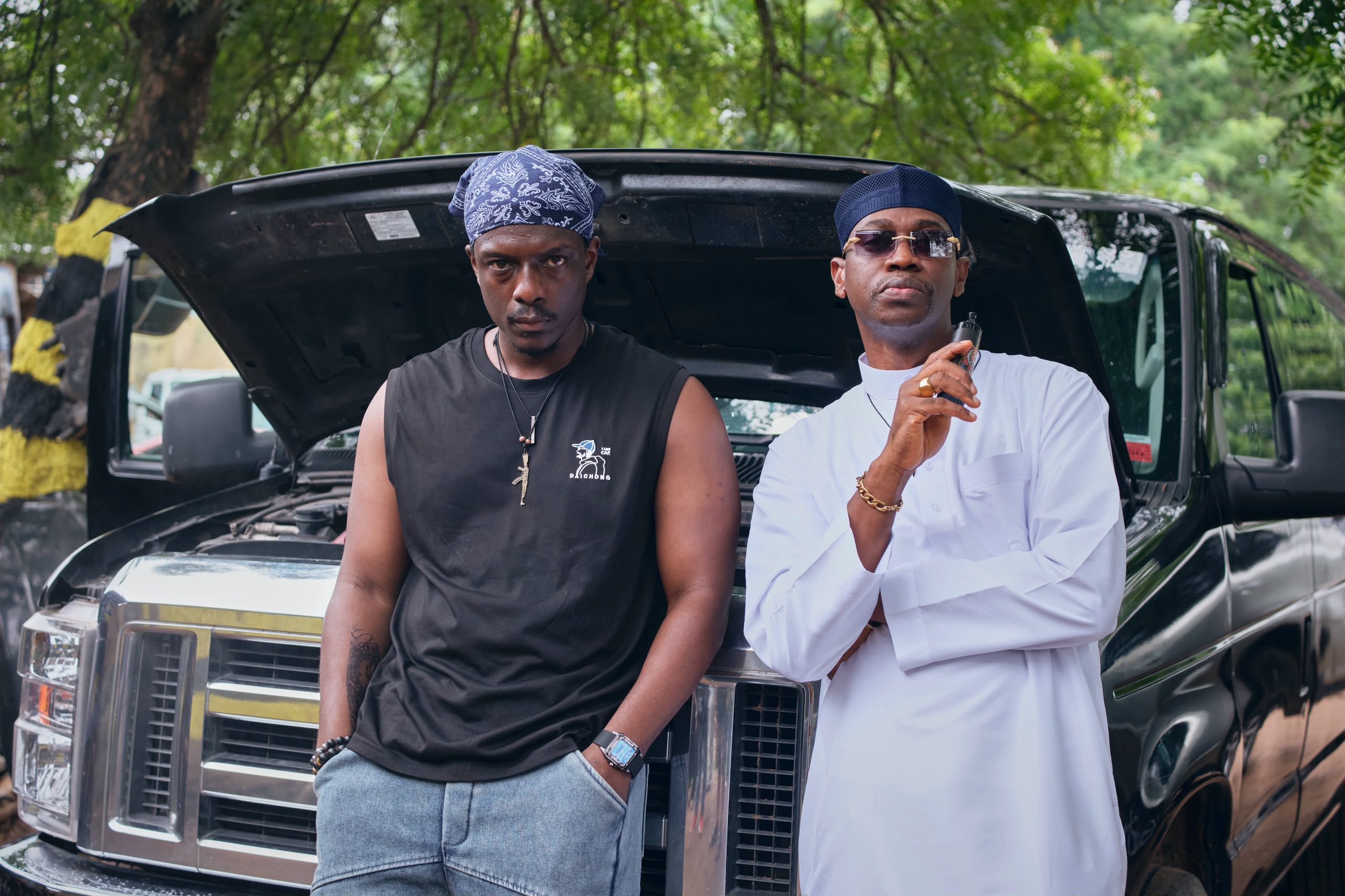 First Look Photos : Lateef Adedemeji, Linda Ejiofor-Suleiman, Others BTS Black Market Set