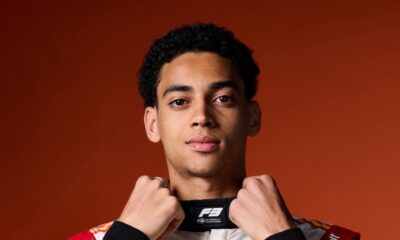 Portrait of Ugo Ugochukwu in his official Campos Racing suit, highlighting the 2026 FIA Formula 3 drivers' championship leader.