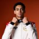 Portrait of Ugo Ugochukwu in his official Campos Racing suit, highlighting the 2026 FIA Formula 3 drivers' championship leader.
