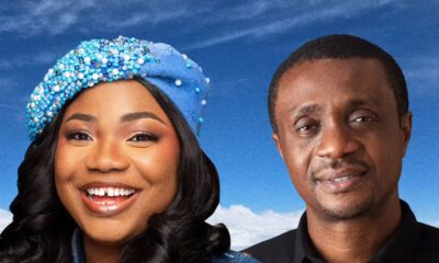 Promotional single release artwork for Promise Keeper by Mercy Chinwo and Nathaniel Bassey showing streaming platform logos against a blue sky background.