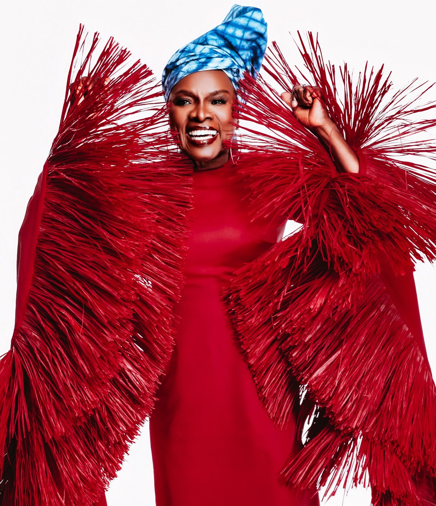 Angelique Kidjo’s Birthday Look Just Made Red and Raffia Look So Good